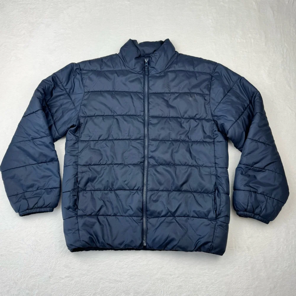 The Children’s Place puffer jacket. Navy Blue. Side pockets. Kids Size L (10-12)